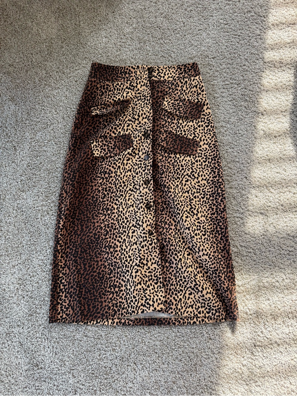 Anthropologie Leopard Print Pencil Skirt